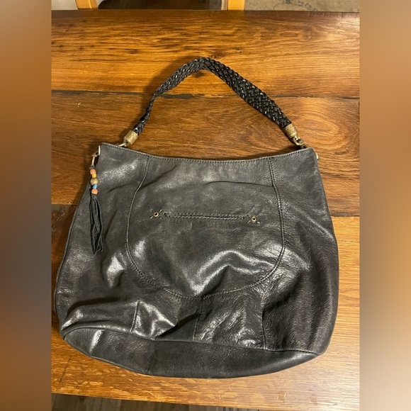 The Sak Black Textured Leather Shoulder Bag - Picture 2 of 12